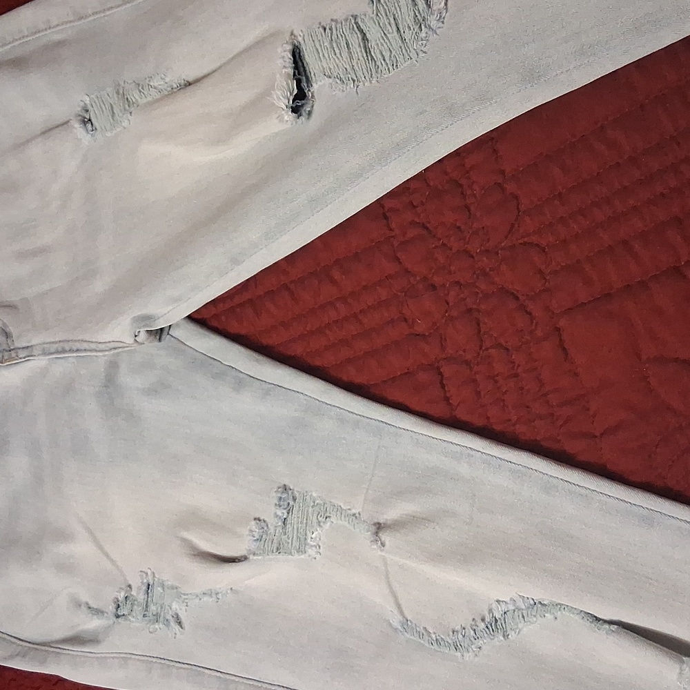 AKIRA Light Blue Flex-Fit Skinny Jeans High-Rise Stretch - Picture 7 of 13